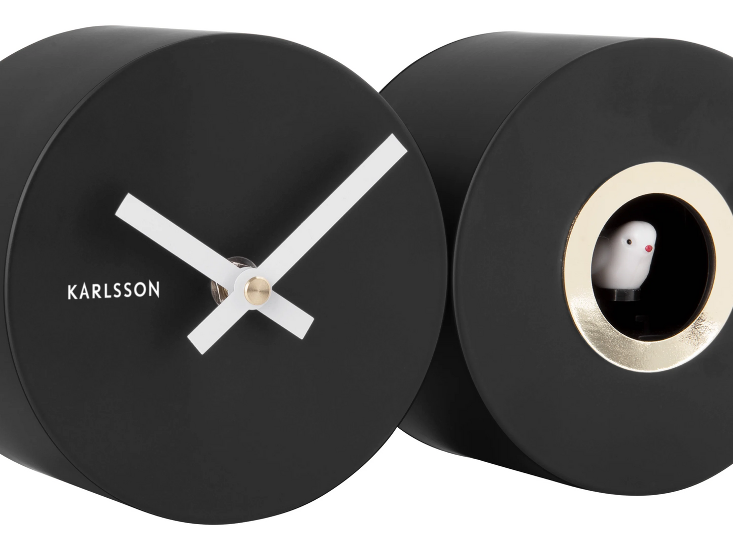Karlsson Duo Cuckoo Clock - Matte Black