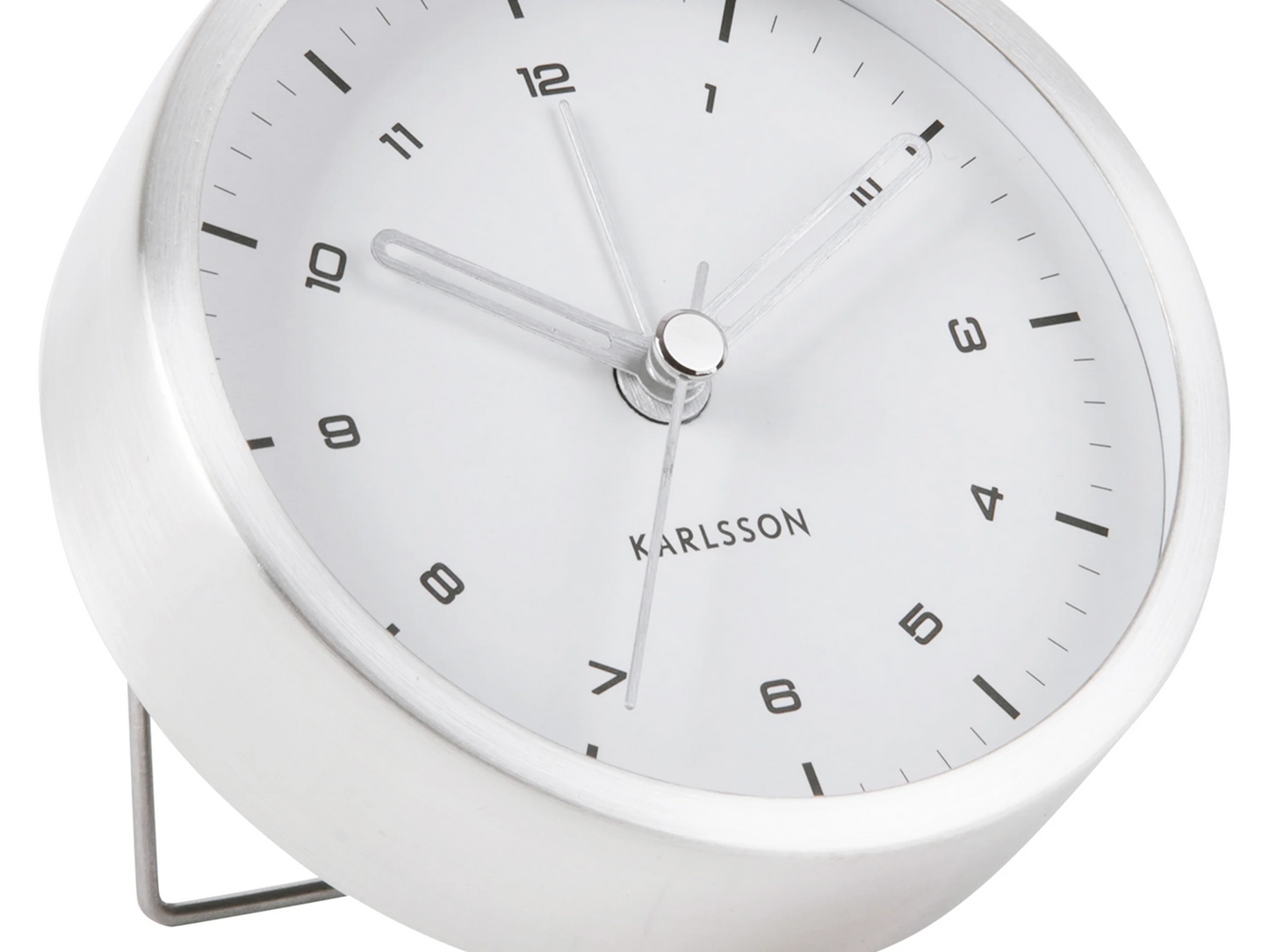 Karlsson Tinge Alarm Clock - Silver/White