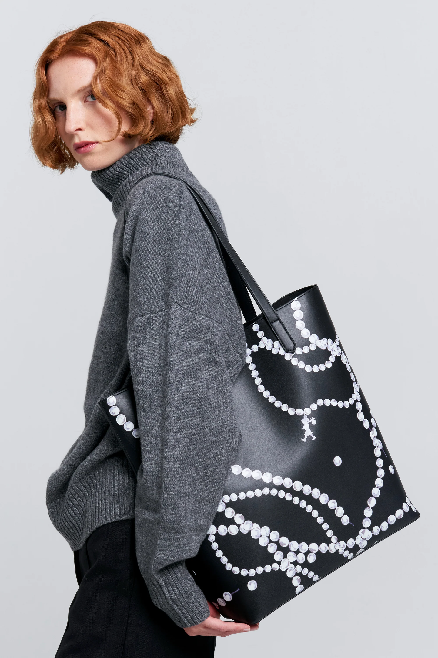 Karen Walker Runaway Pearls Tote - Black