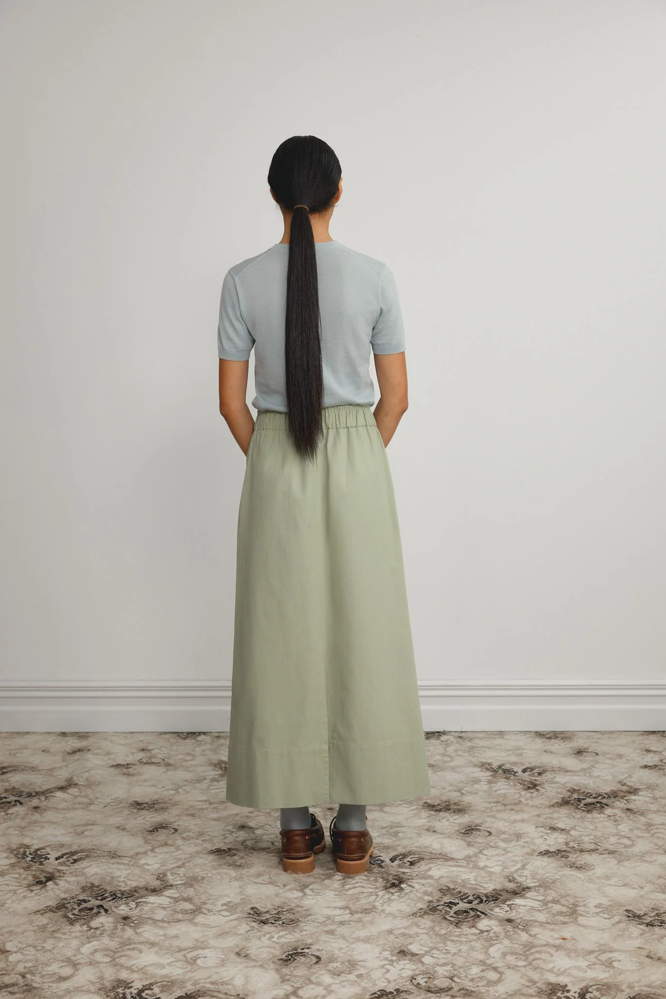 Standard Issue Cotton Broadcloth Skirt - Laurel