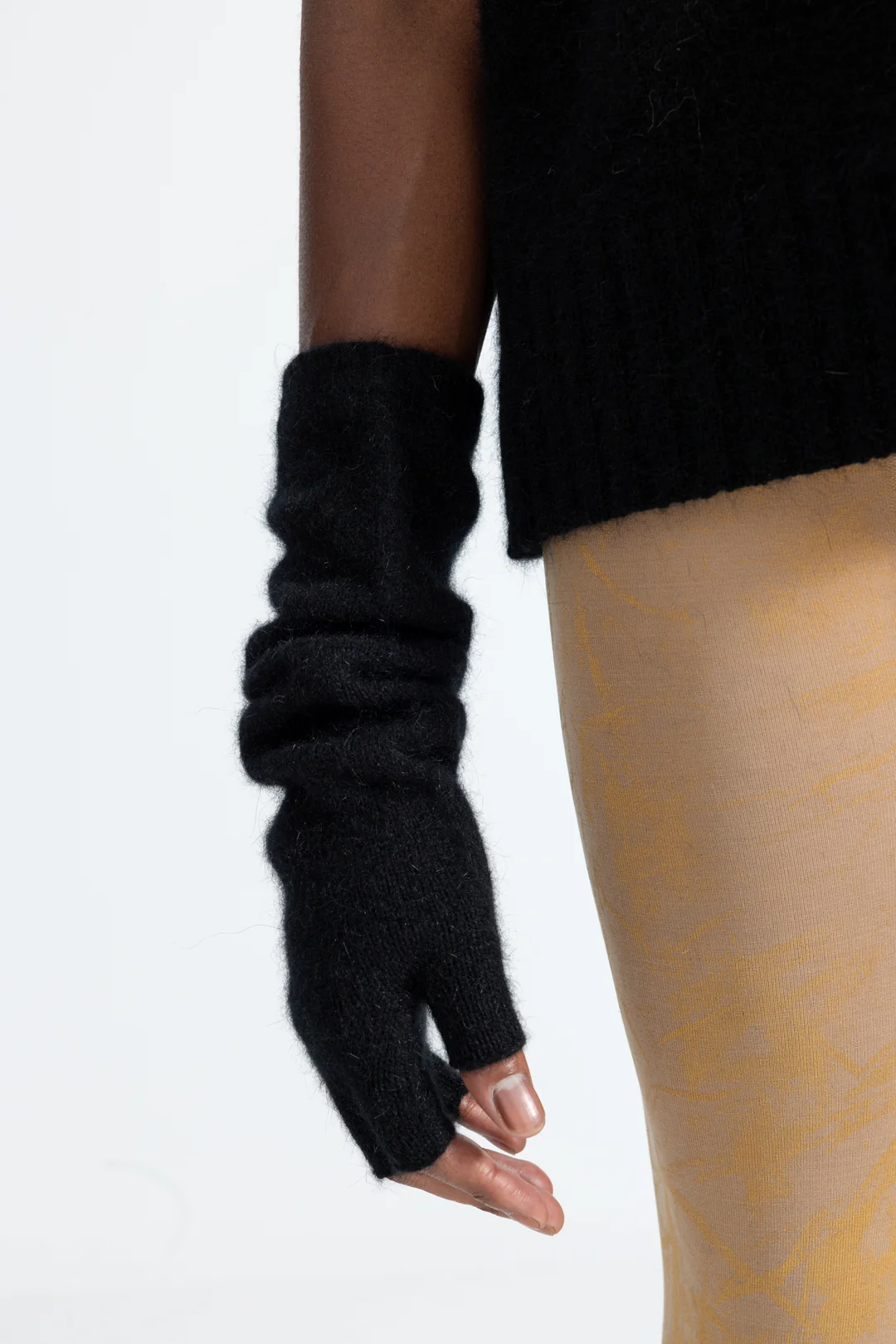 Lela Jacobs Fingerless Gloves - Black