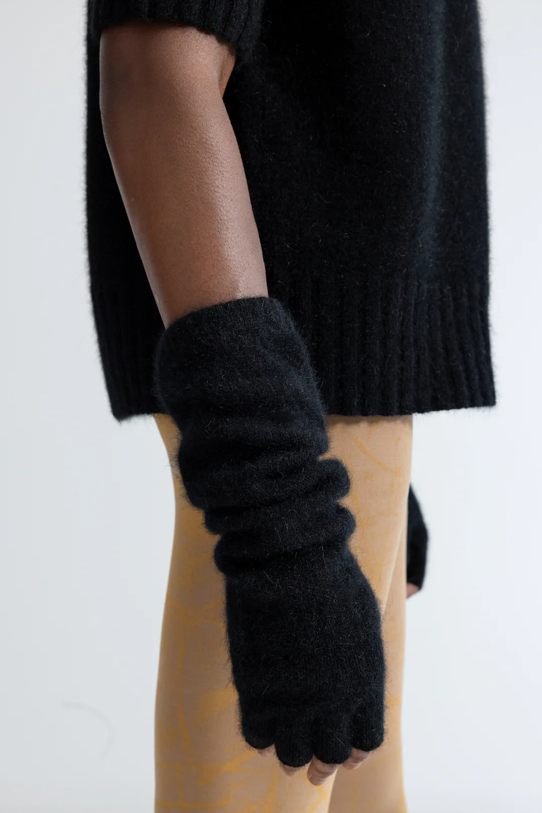 Lela Jacobs Fingerless Gloves - Black