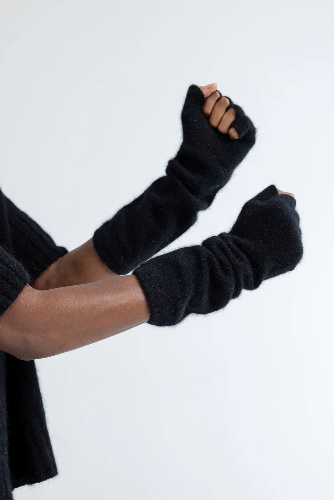 Lela Jacobs Fingerless Gloves - Black