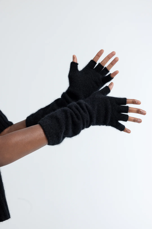 Lela Jacobs Fingerless Gloves - Black