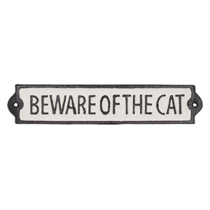 Parnell+Co Cast Iron Sign Beware Of The Cat 21x5x1cm