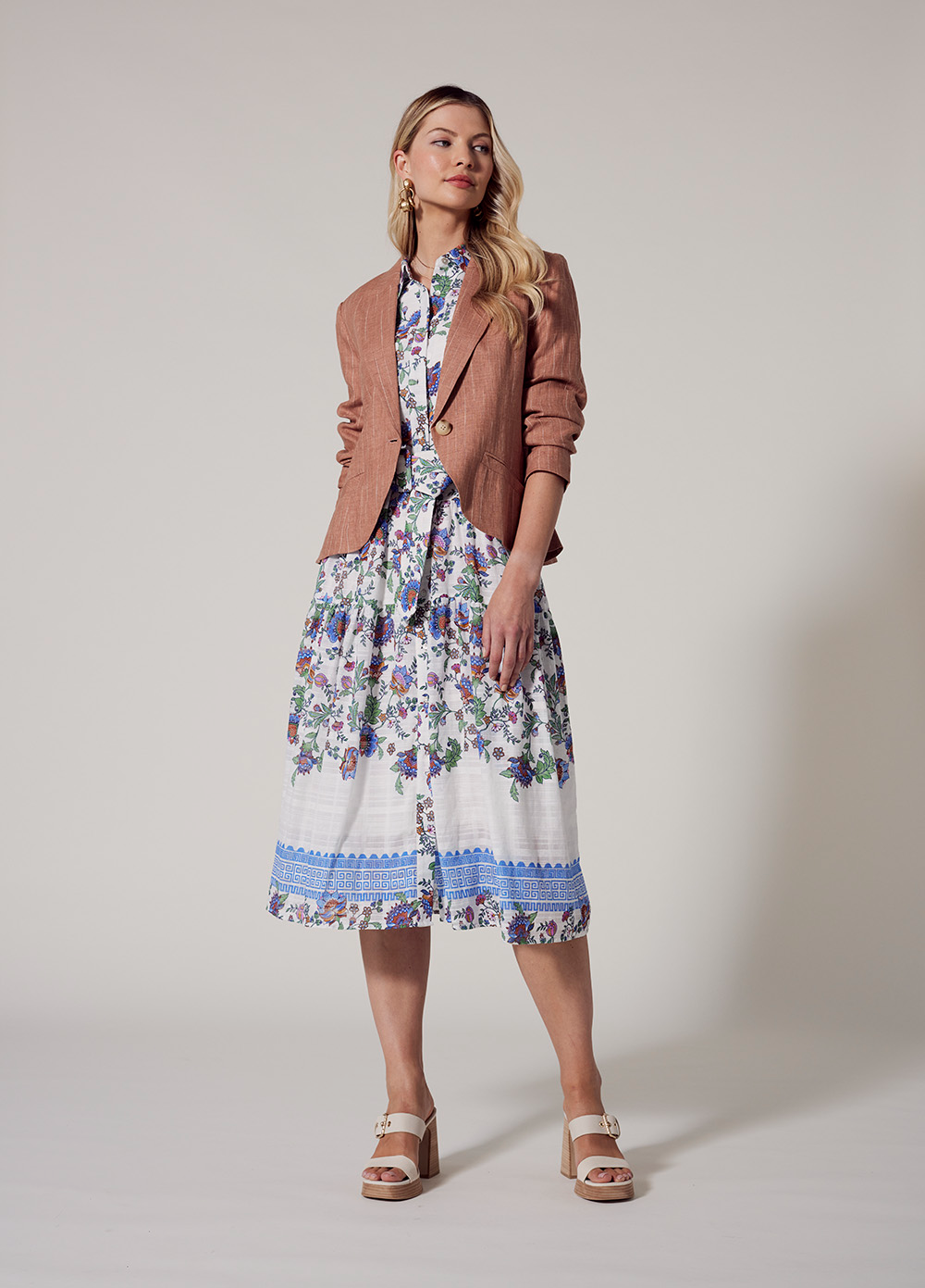 Loobie's Story Calliope Shirt Dress - White Multi