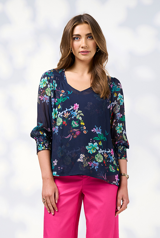 Loobies Story La Boheme Top - Indigo Multi