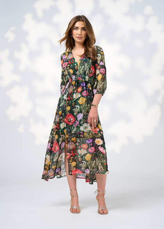 Loobies Story Looking Glass Midi Dress - Ivy Multi