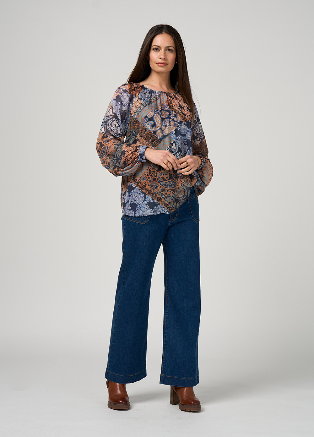 Loobie's Story Byzantium Top - Indigo Multi
