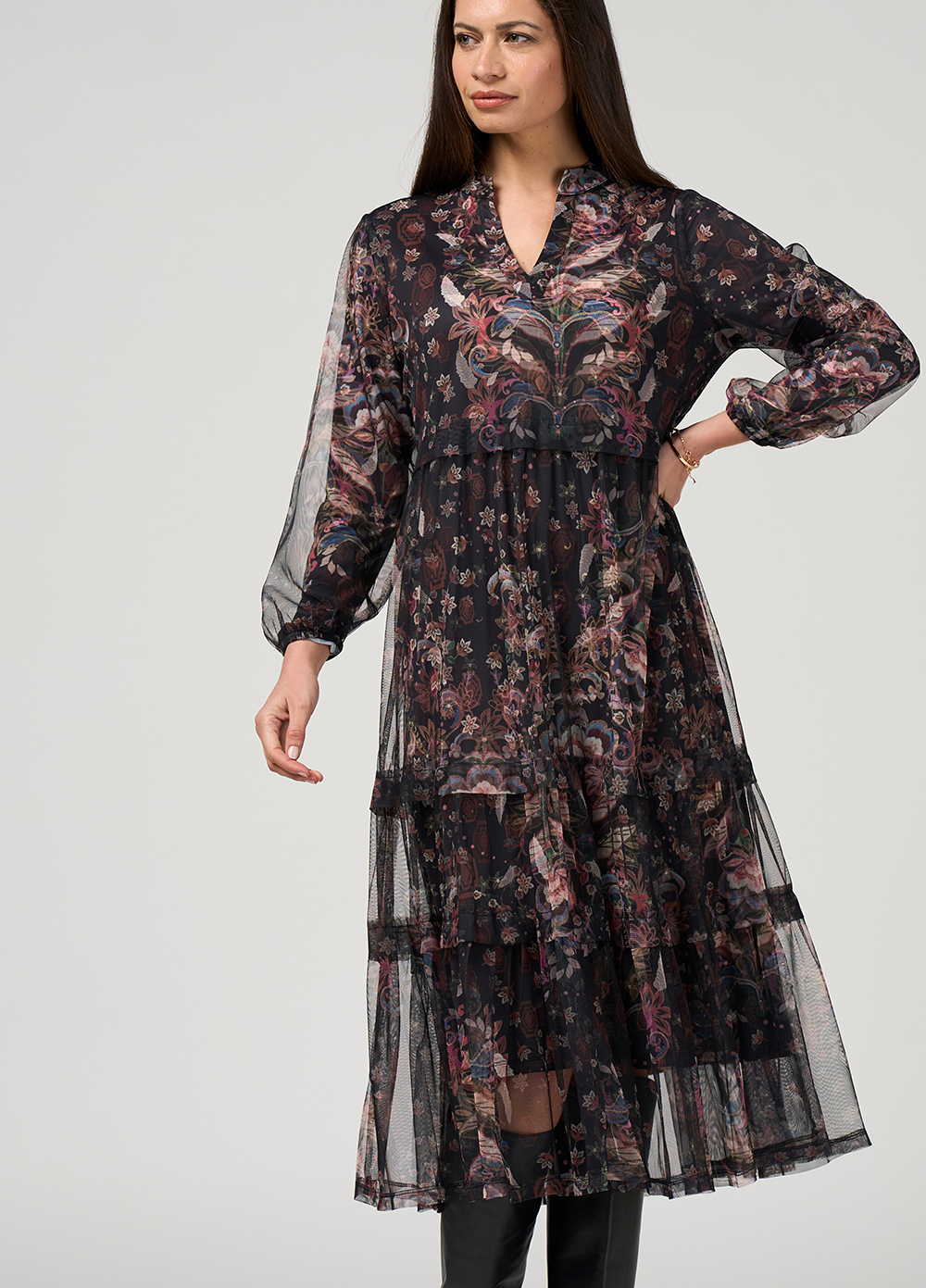 Loobie's Story Antoinette Tulle Dress - Black Multi