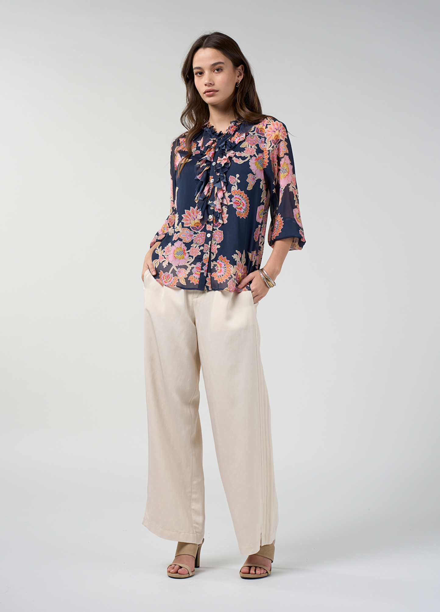 Loobie's Story Mirissa Blouse - Indigo Multi