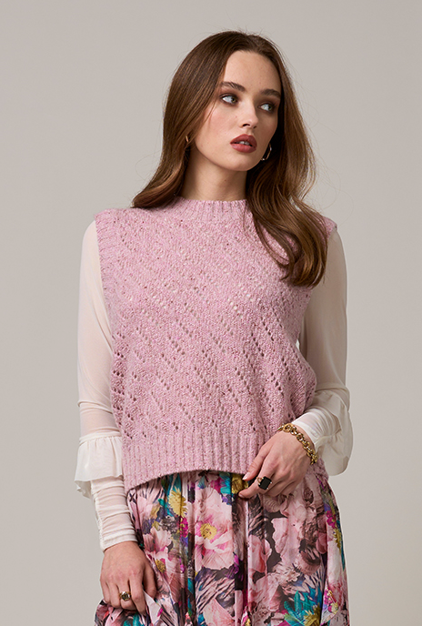 Loobie's Story Hetty Vest - Snow Berry