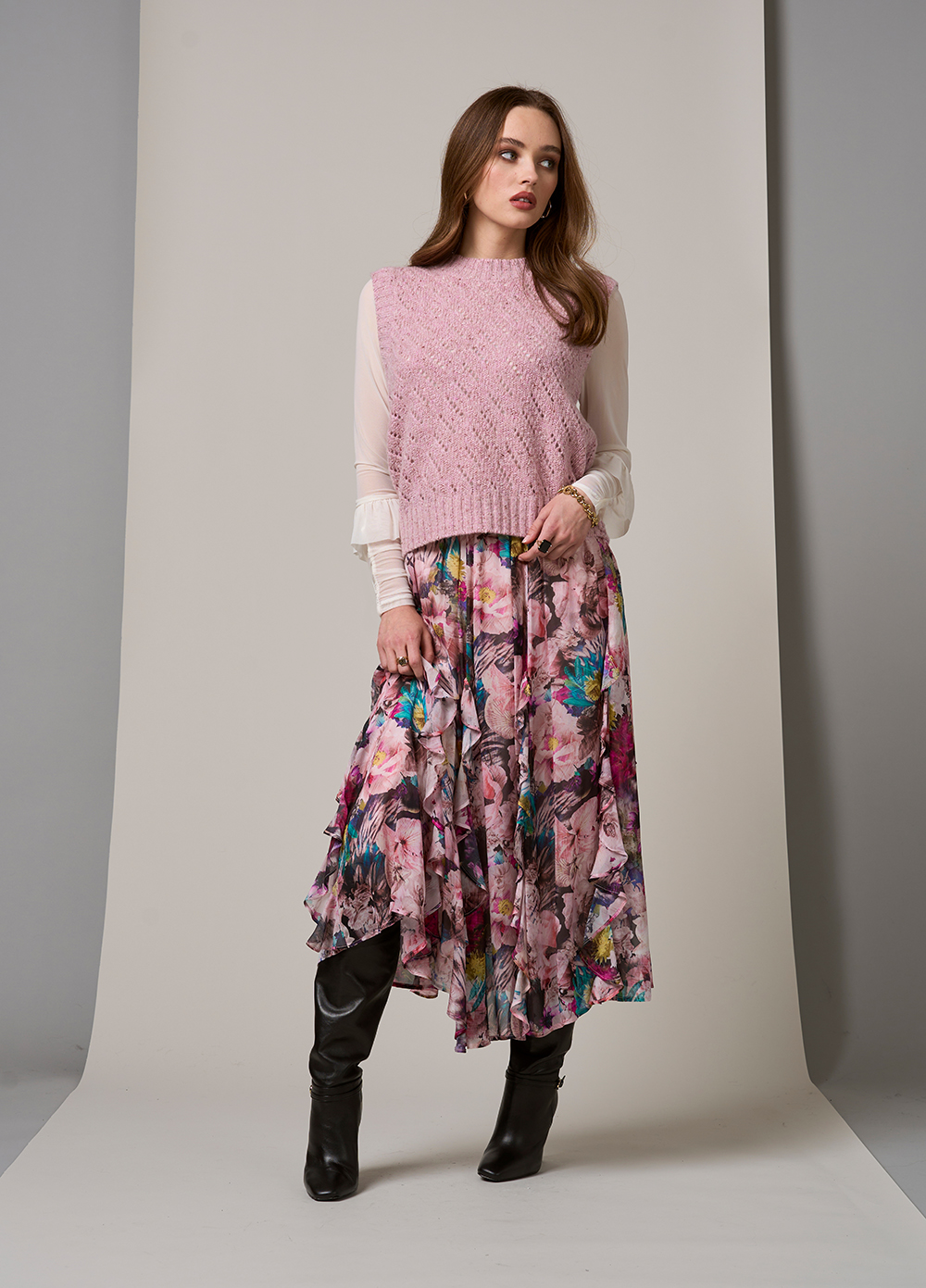 Loobie's Story Hetty Vest - Snow Berry