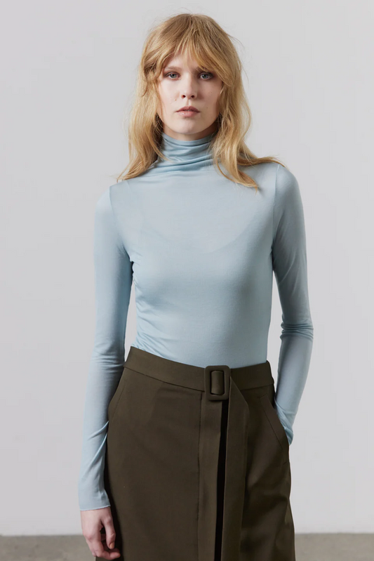 Laing Tencel Layering Polo - Pale Cerulean