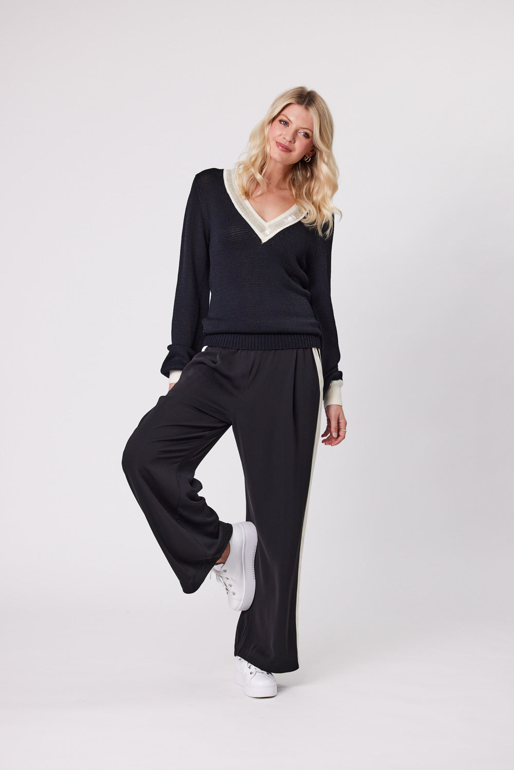 Lemon Tree Angelica Knit - Black/Cream