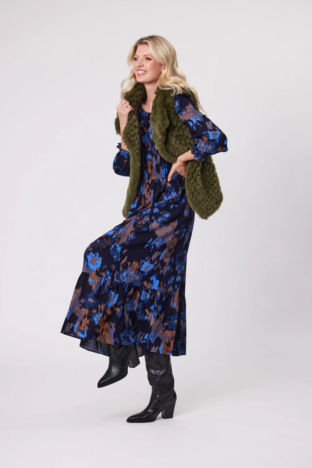 Lemon Tree Eira Fur Vest - Khaki