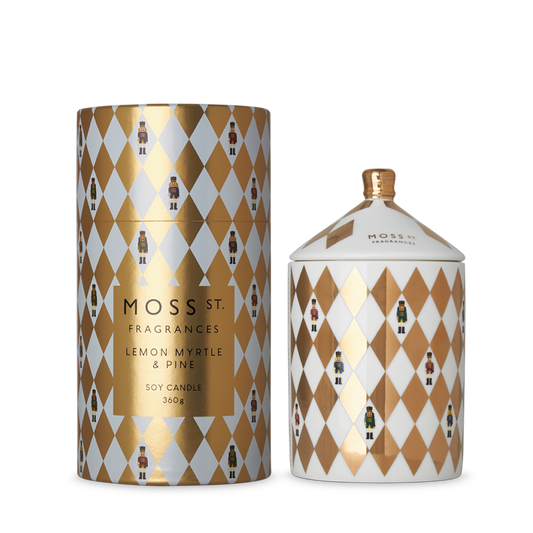 Moss St. Ceramic Large Candle 360g - Lemon Myrtle & Pine