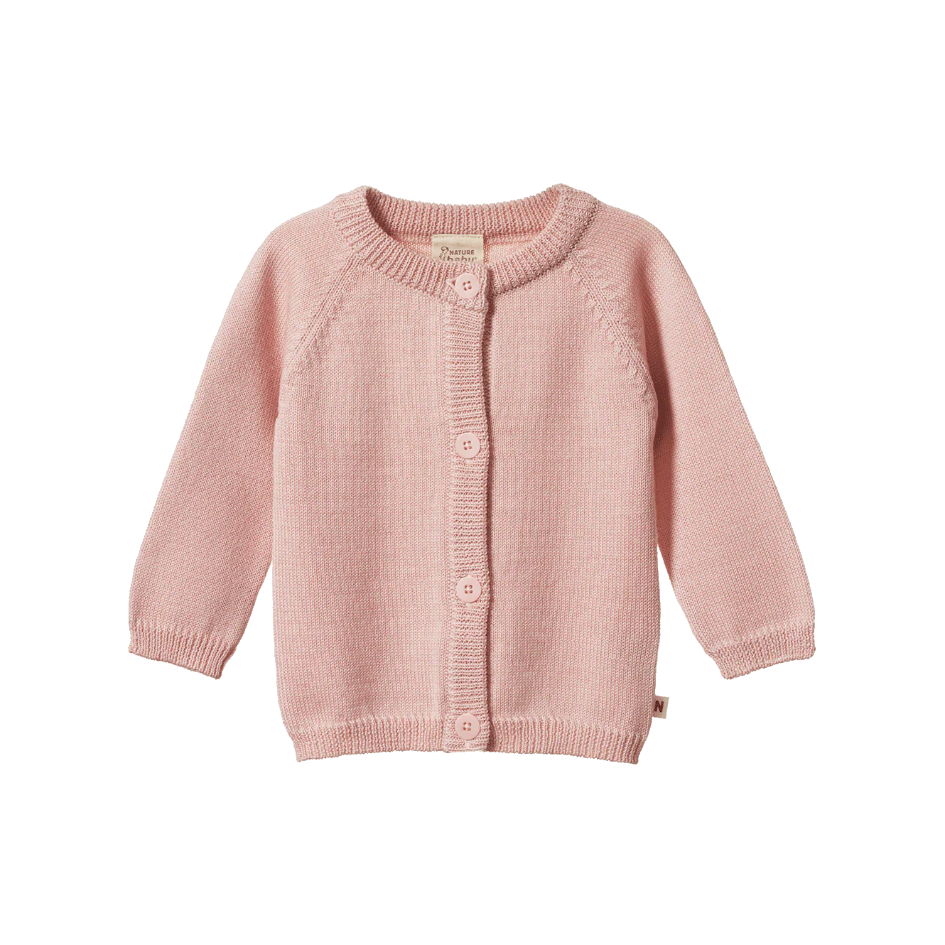 Nature Baby Merino Knit Cardigan - Rose Dust