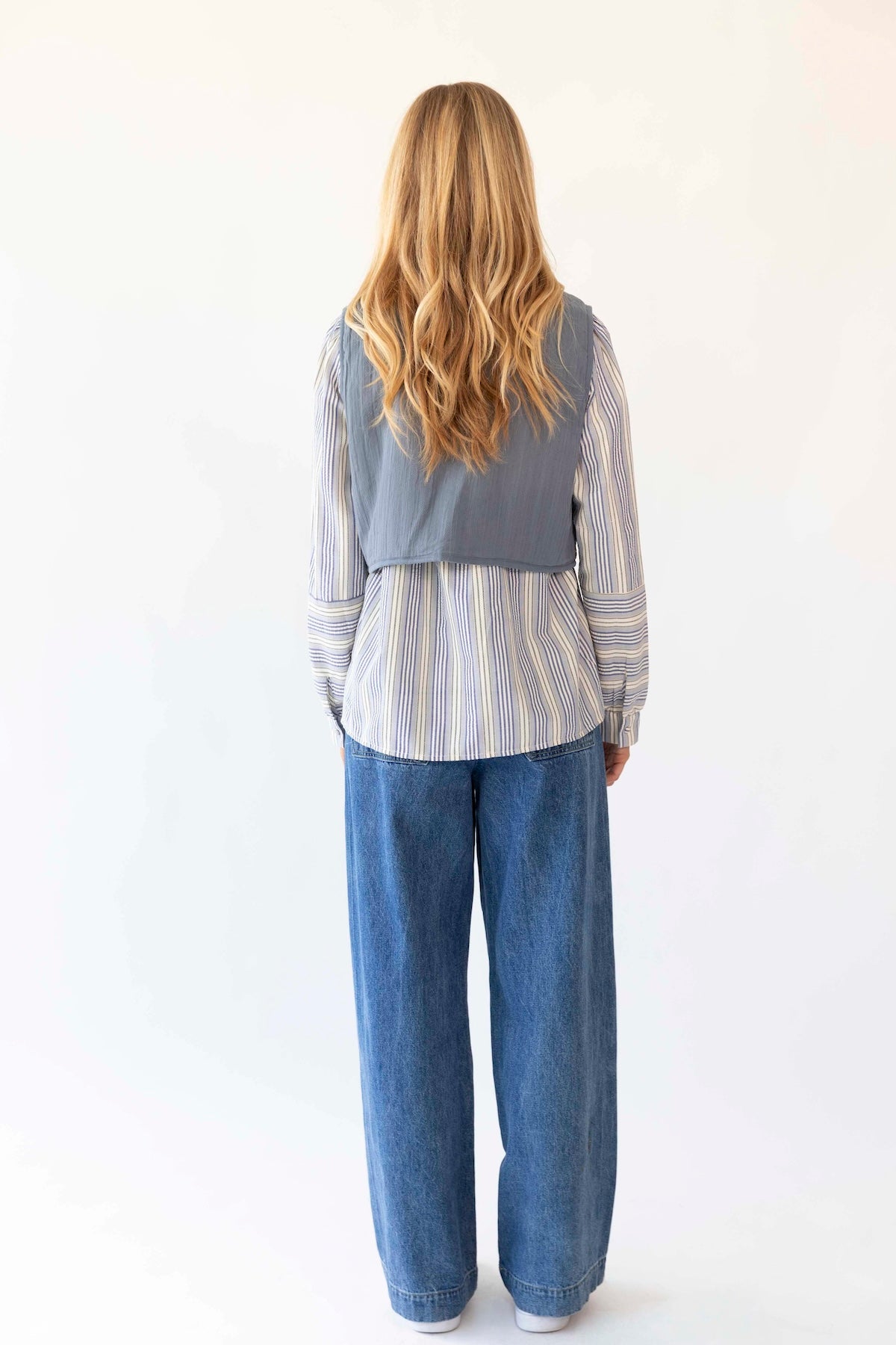 Lollys Laundry IlsaLL Vest - Dusty Blue