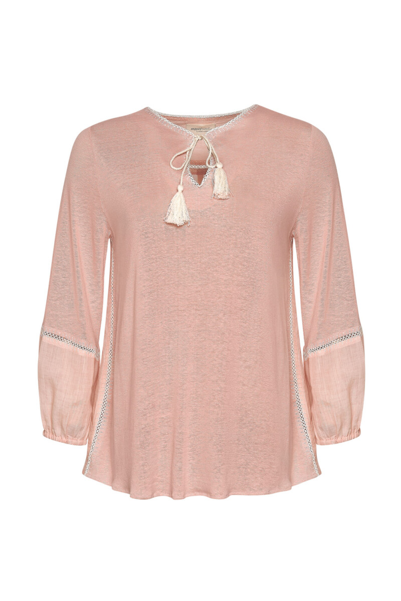 Madly Sweetly Mixed Media Top - Mulberry