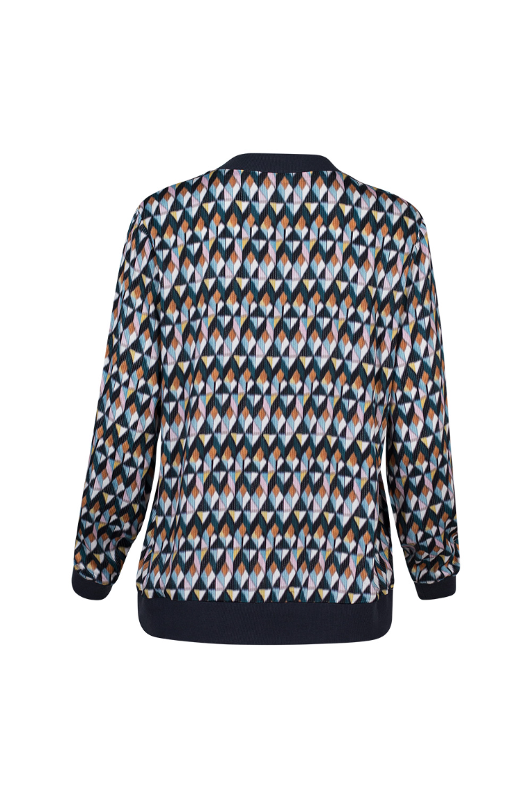 Madly Sweetly Facet V Neck Top - Multi