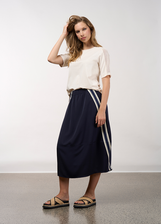 Madly Sweetly Linear Skirt - Navy