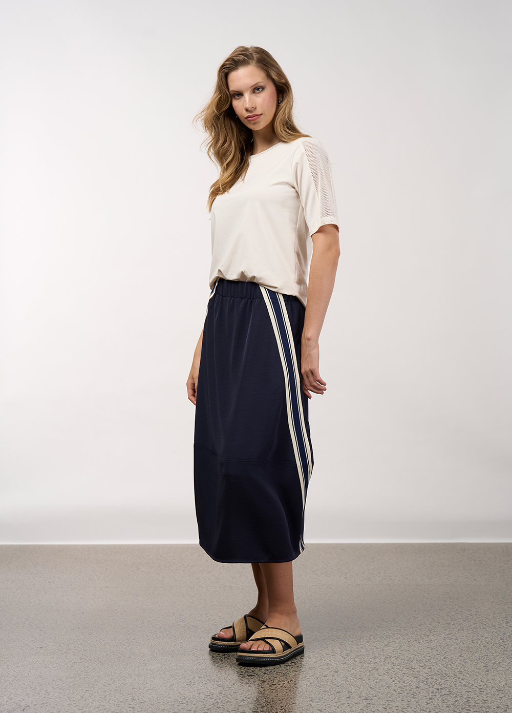Madly Sweetly Linear Skirt - Navy