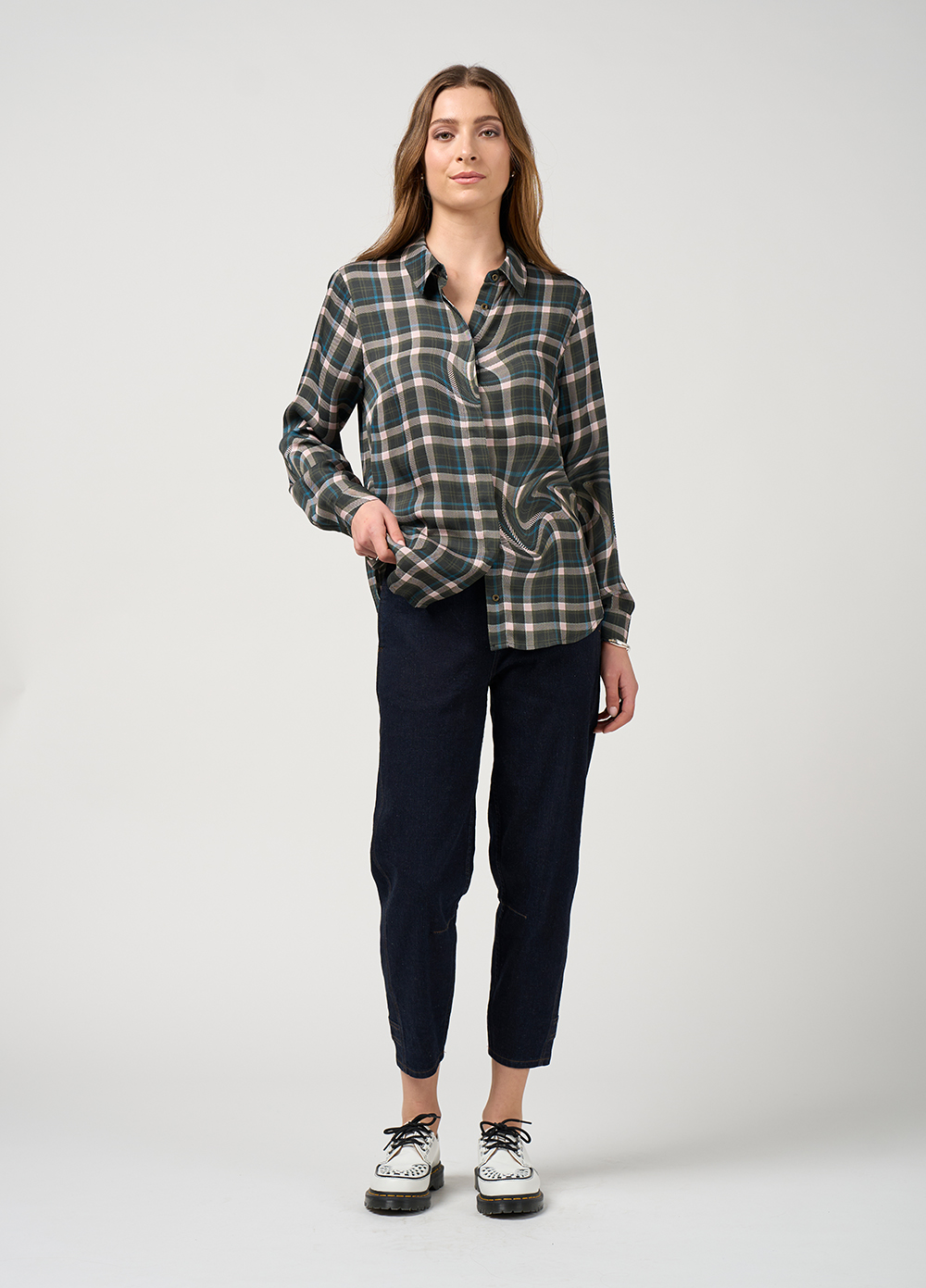Madly Sweetly Illusion Shirt - Khaki Multi