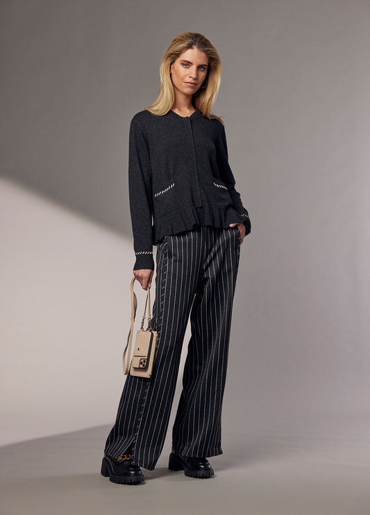 Madly Sweetly Capone Pant - Black Stripe