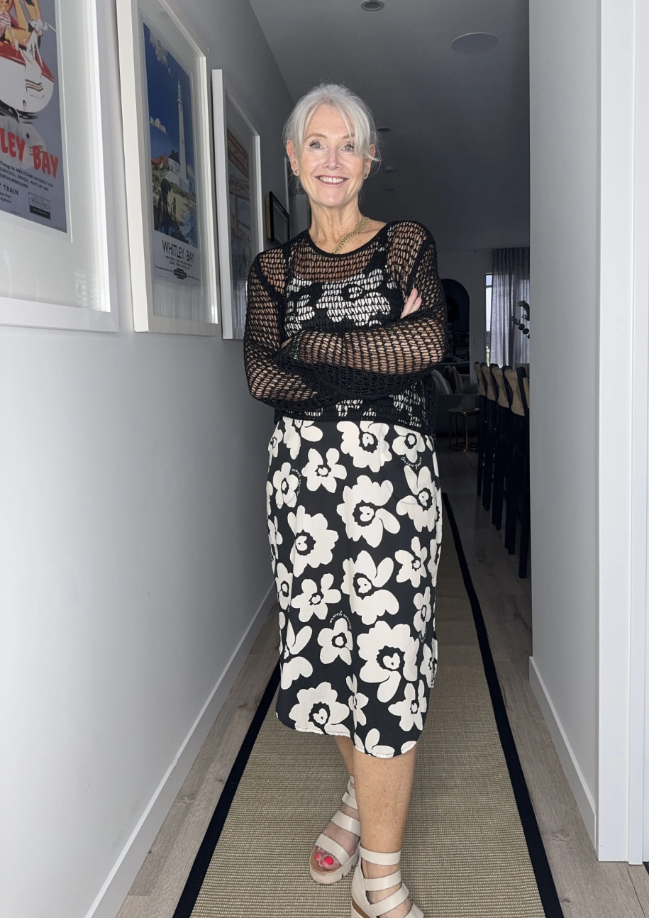 Lemon Tree Maddie Dress - Black/White Floral