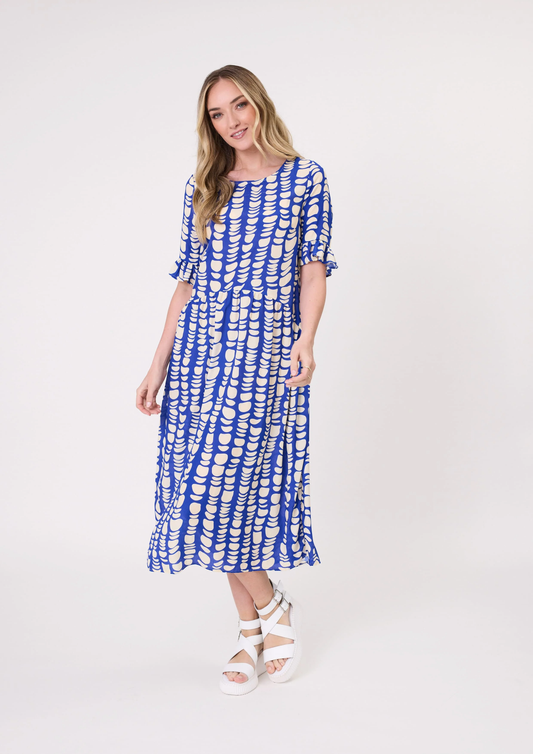 Lemon Tree Madonna Dress - Cobalt