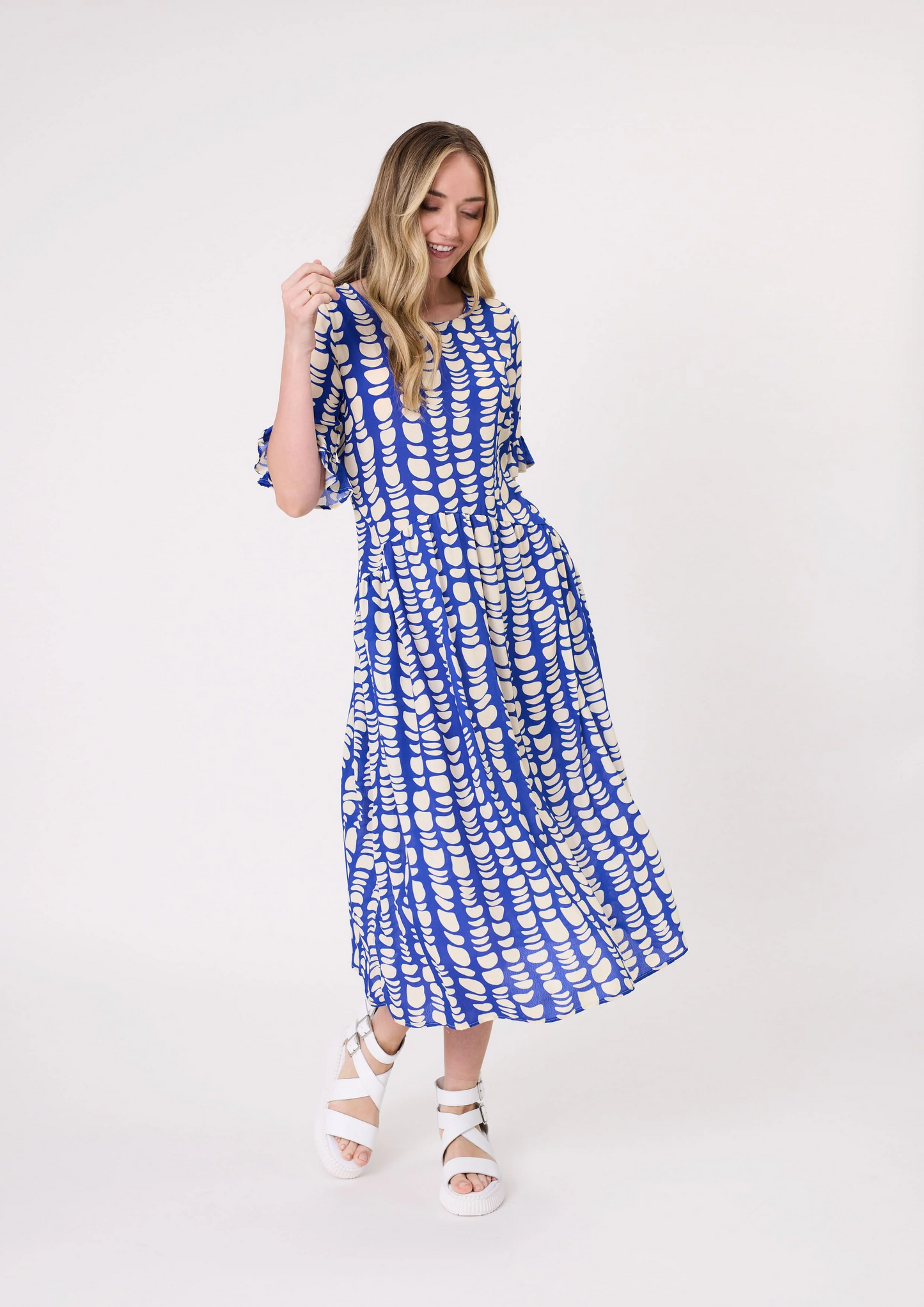 Lemon Tree Madonna Dress - Cobalt