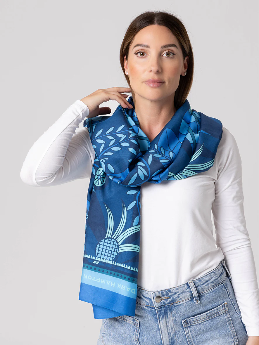 Dark Hampton Kyla K Mae Scarf/Sarong - Blue
