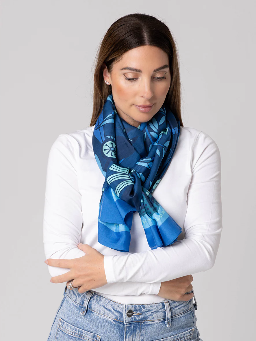 Dark Hampton Kyla K Mae Scarf/Sarong - Blue