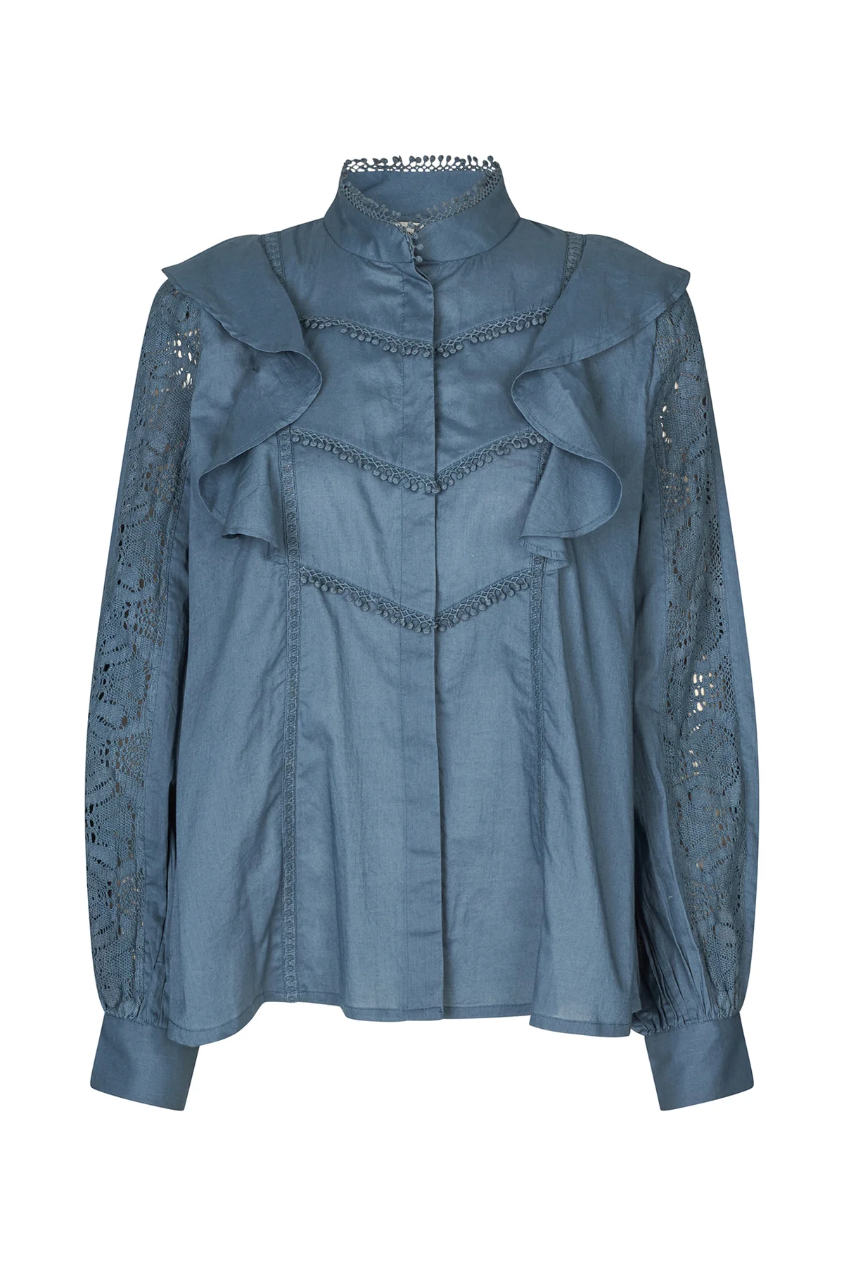 Lollys Laundry Maja Shirt LS - Dusty Blue