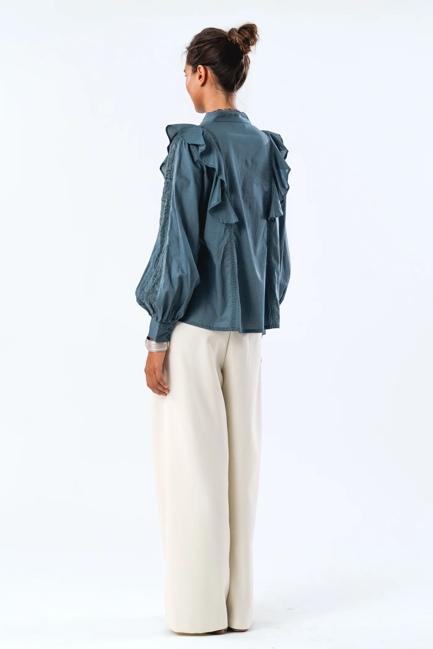 Lollys Laundry Maja Shirt LS - Dusty Blue