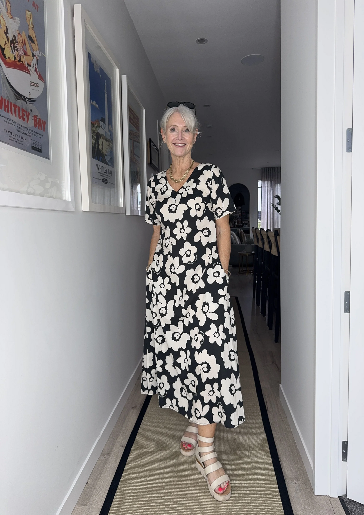 Lemon Tree Marta Dress - Black/White Floral