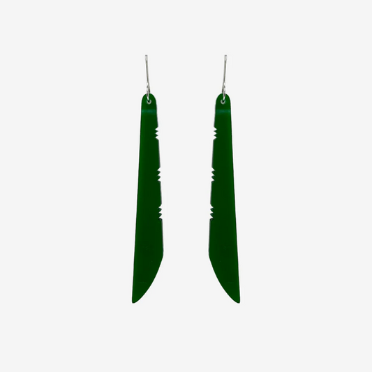 Nichola Toki Earrings - Green Clear