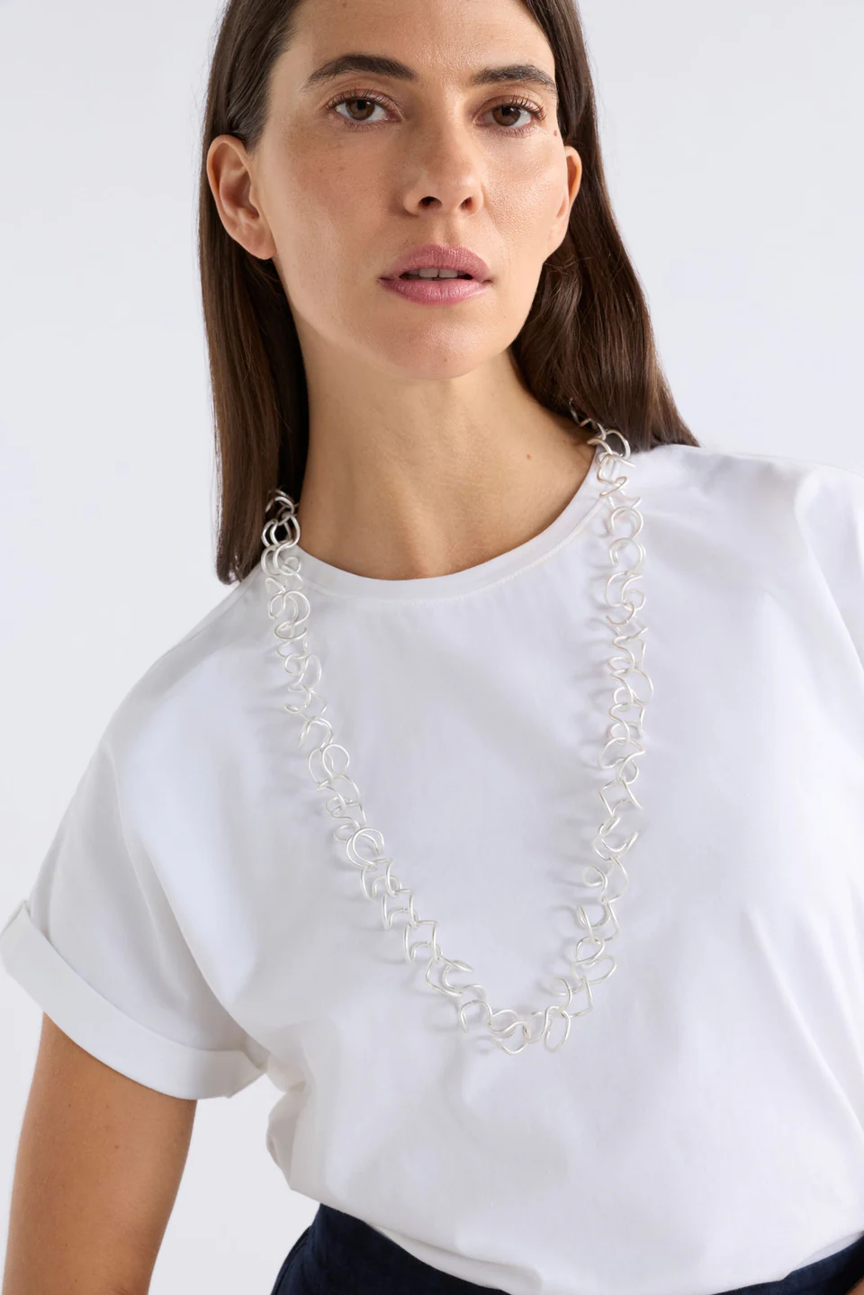 Elk Orden Long Necklace - Silver
