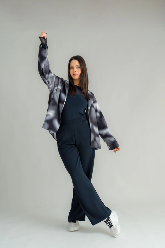 NES Echo Piped Jacket - Ink/White Blur