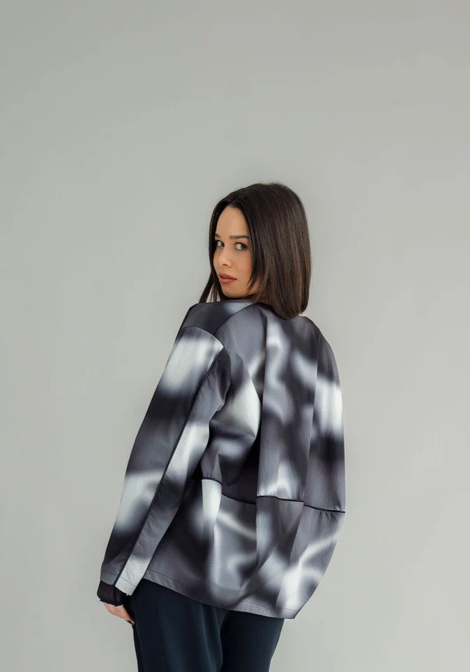 NES Echo Piped Jacket - Ink/White Blur