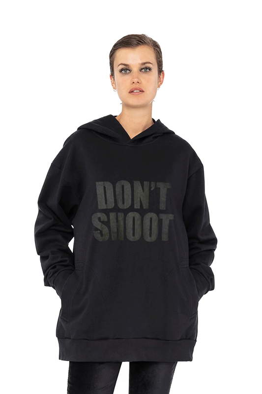 NOM*d Don't Shoot Hoodie - Black Screen Print