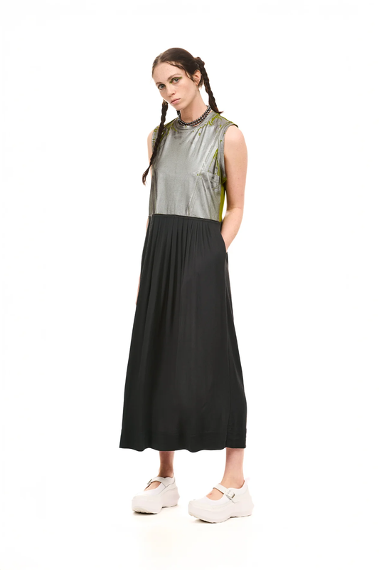 NOM*d  Foiled Dress - Charcoal