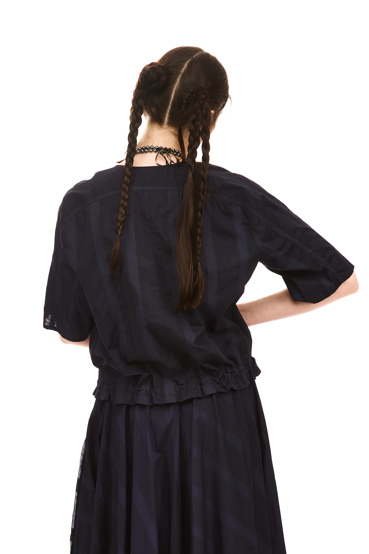 NOM*d Grid Blouson - Midnight