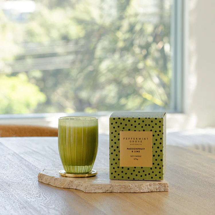 Peppermint Grove Large Candle 370g - Passionfruit & Lime