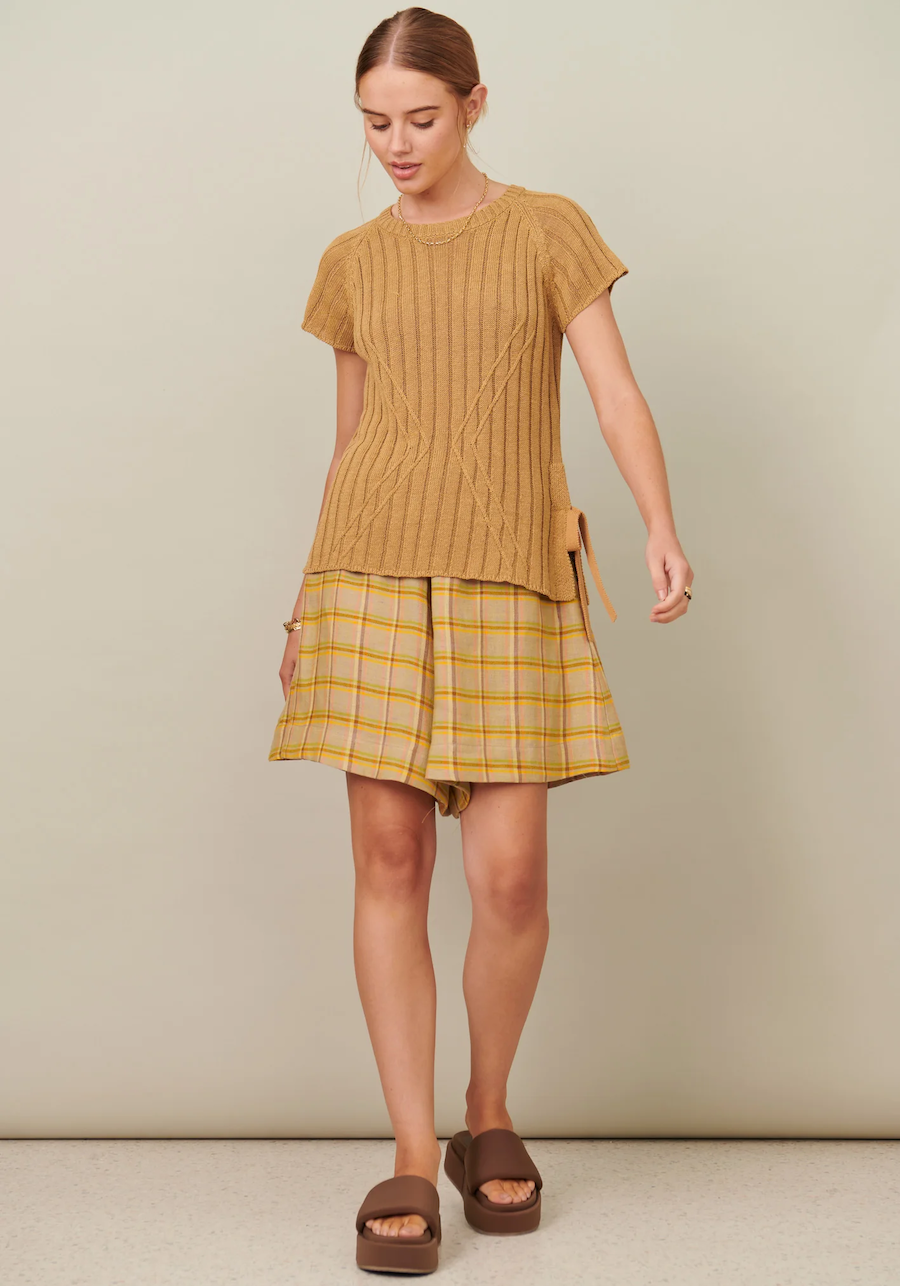 POL Greta Kit Tee - Toffee
