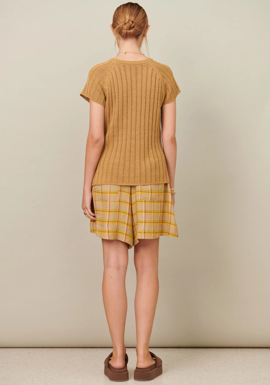 POL Greta Kit Tee - Toffee