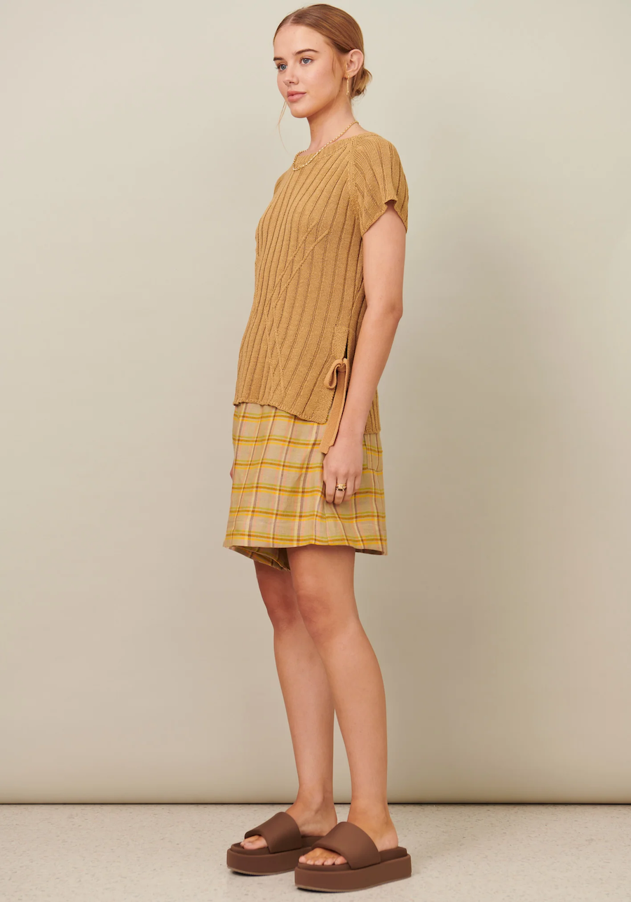 POL Greta Kit Tee - Toffee
