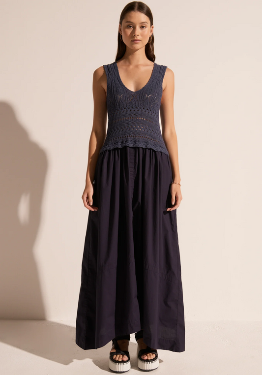 POL Maui Pointelle Dress - Ink