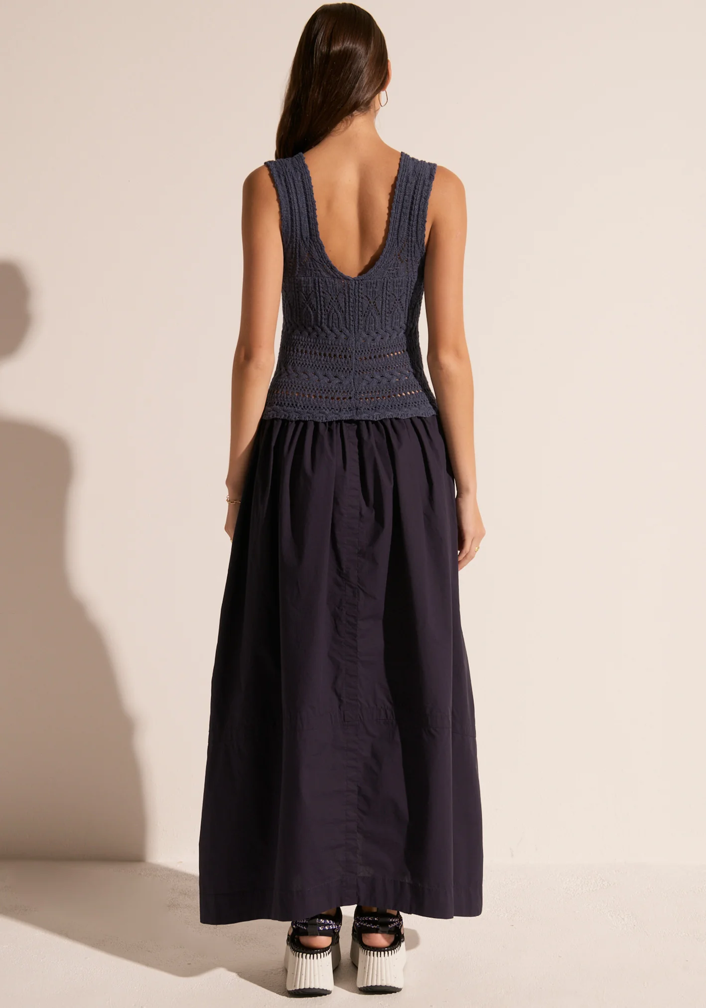 POL Maui Pointelle Dress - Ink